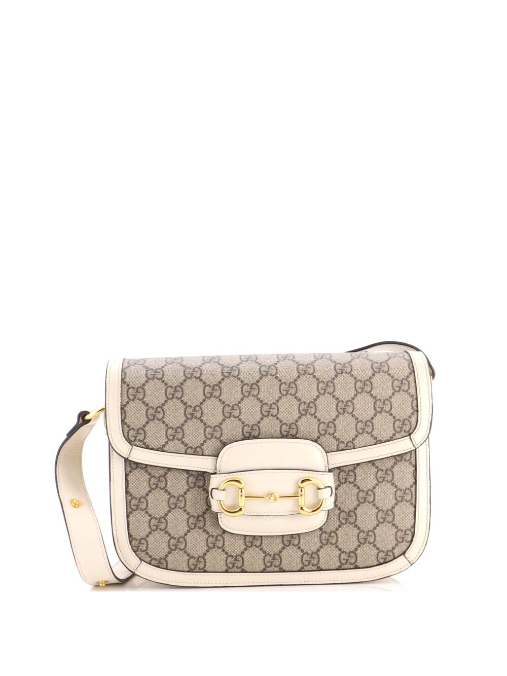 Gucci Horsebit Shoulder Bag Gg Coated #347855G20B